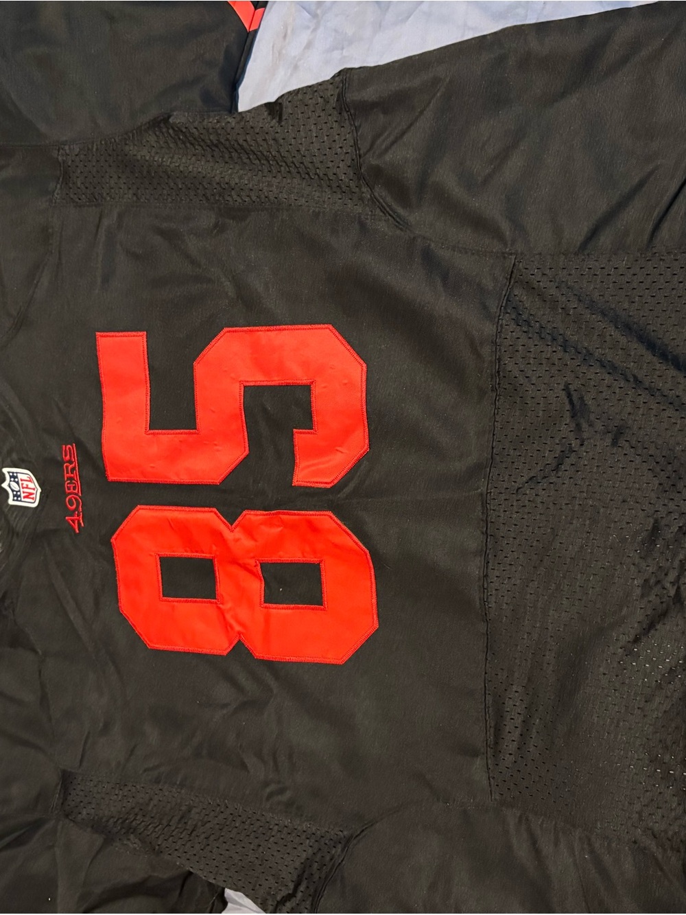 Nike Black and Red 98 Football Jersey
